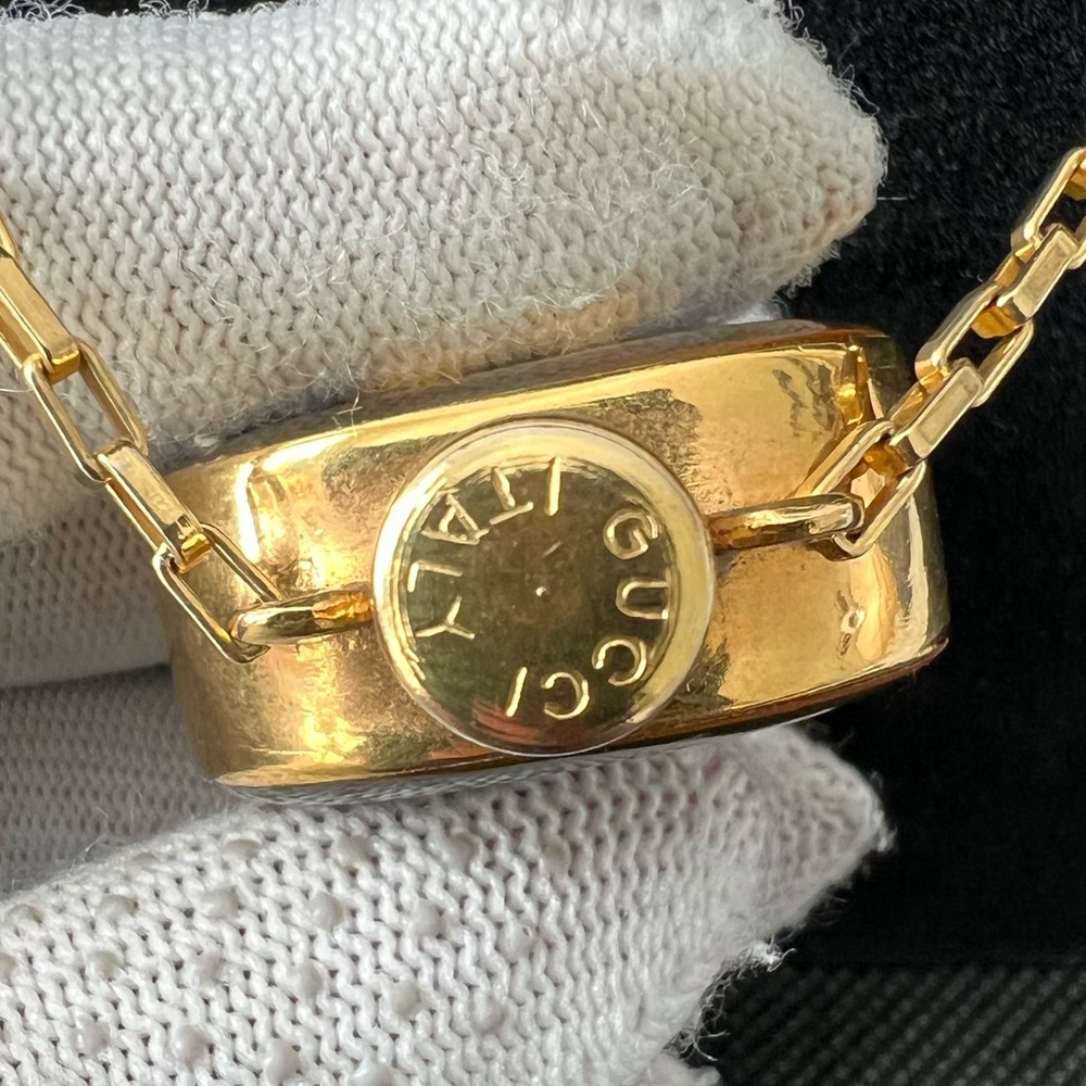 ‼️SOLD‼️ Auth Gucci Bottle Pendant GG interlocking Necklaces - Picture 5 of 8